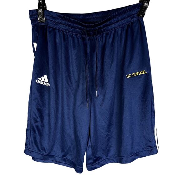 Men's Adidas Blue UC Irvine Aeroready Blue White Athletic Shorts - Large - Picture 1 of 6